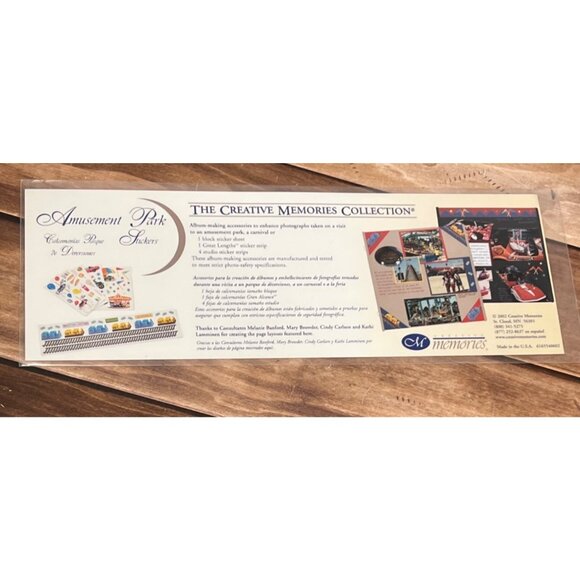 2002 CREATIVE MEMORIES AMUSEMENT PARK STICKERS 6165540602 ROLLER COASTER HOT DOG - Picture 2 of 5